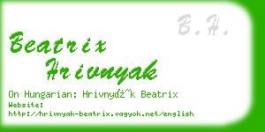 beatrix hrivnyak business card